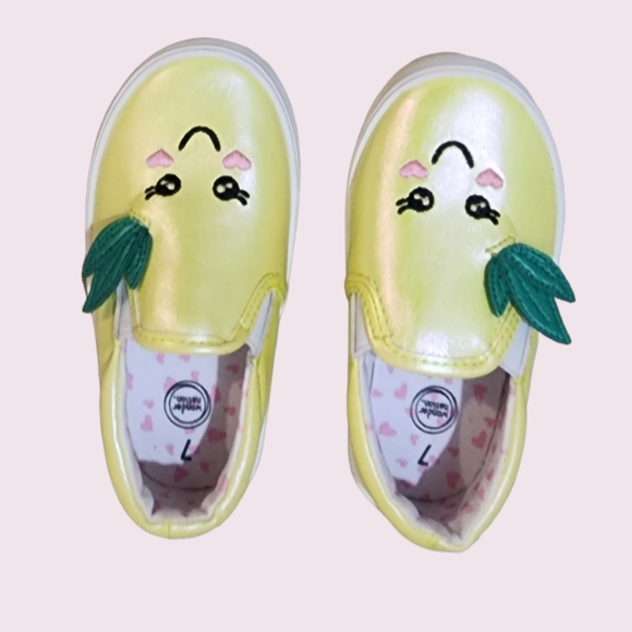 Wonder Nation Yellow Lemon Toddler Shoes Size 7 Girls - Picture 5 of 5